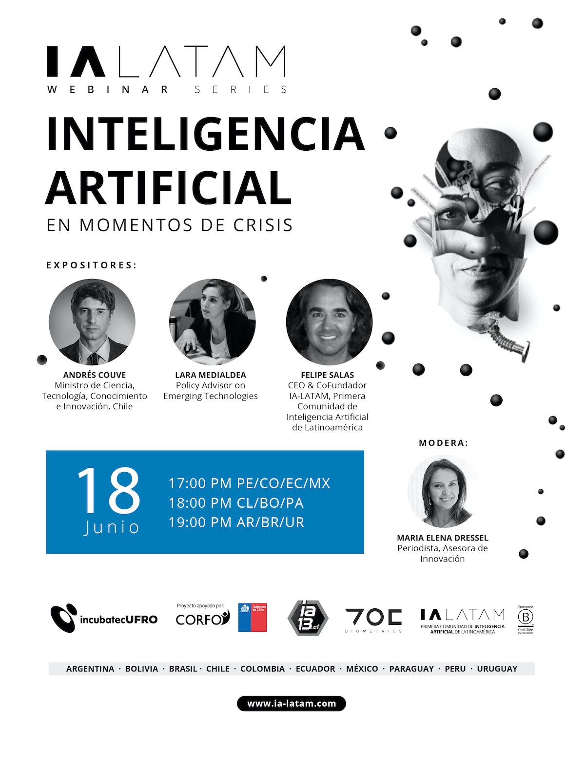 EVENTO IA-LATAM WEBINAR SERIES INTELIGENCIA ARTIFICIAL EN MOMENTOS DE CRISIS